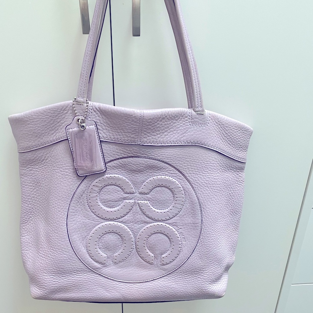 Coach Julia Op Art Perry violet tote